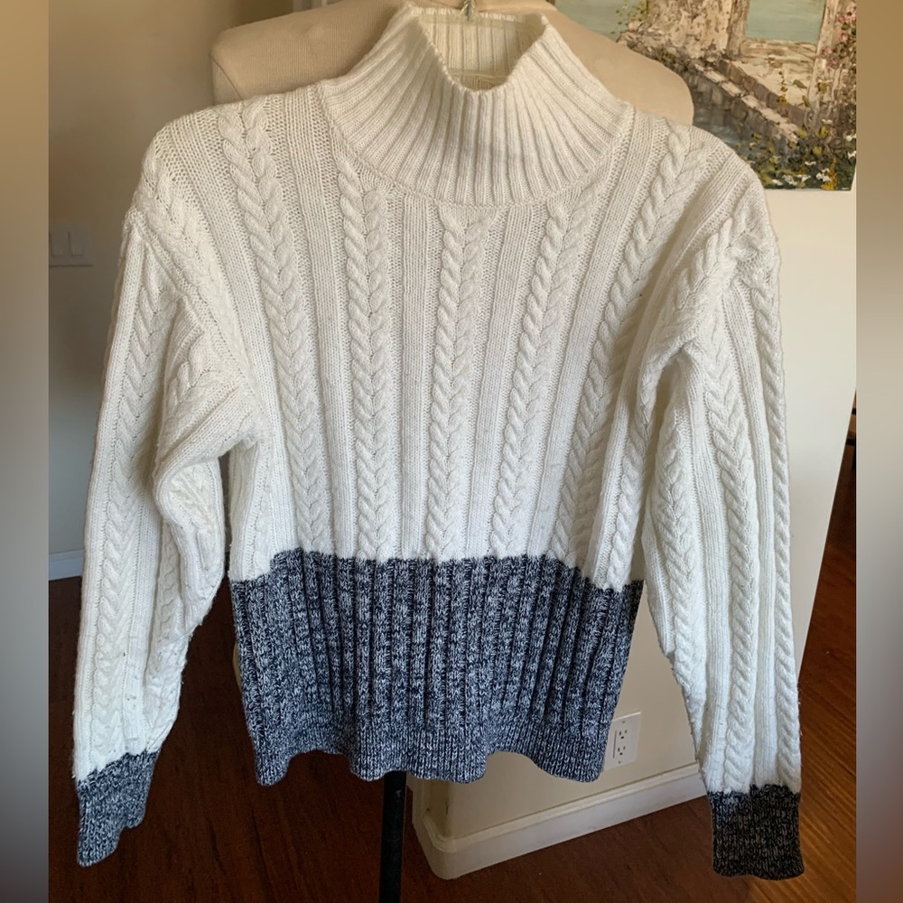 Splendid Cream Cable Knit Sweater